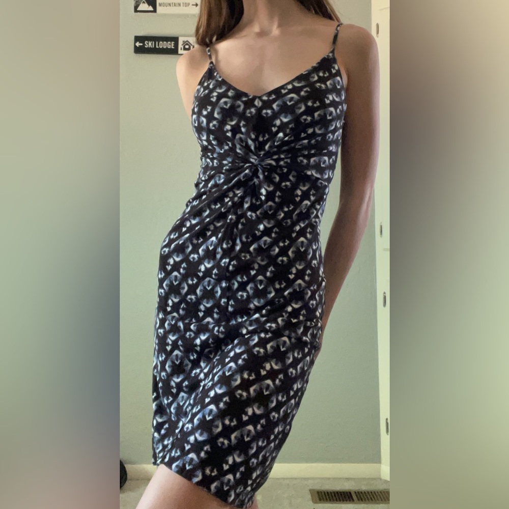 H&M Summer Dress , Blue Pattern , Thigh length , S